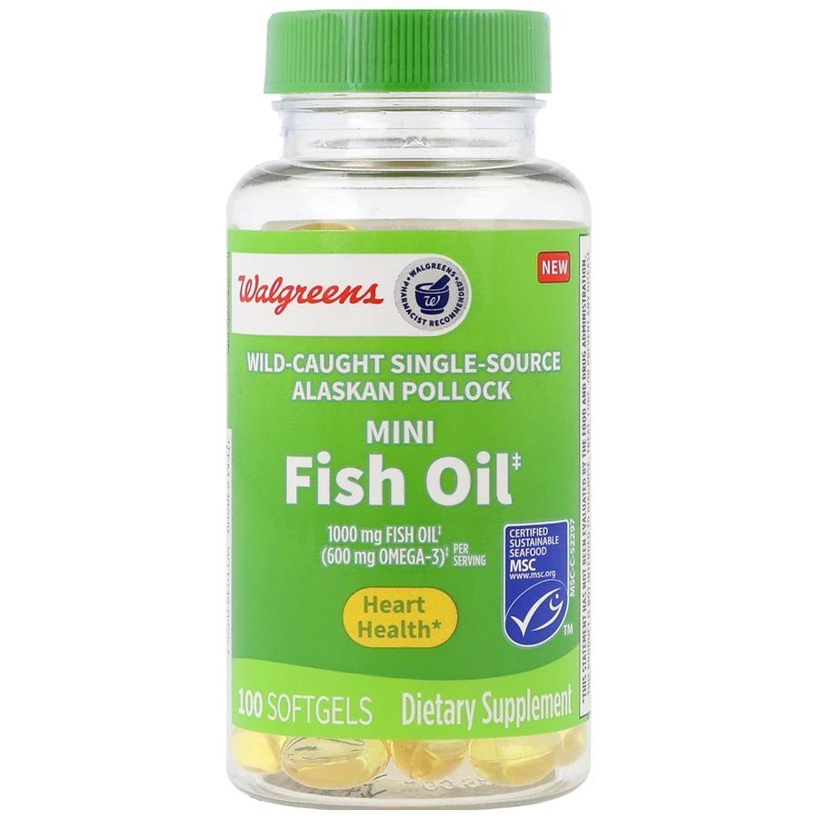 商品Walgreens|Mini Fish Oil 1000 mg Softgels,价格¥96,第1张图片