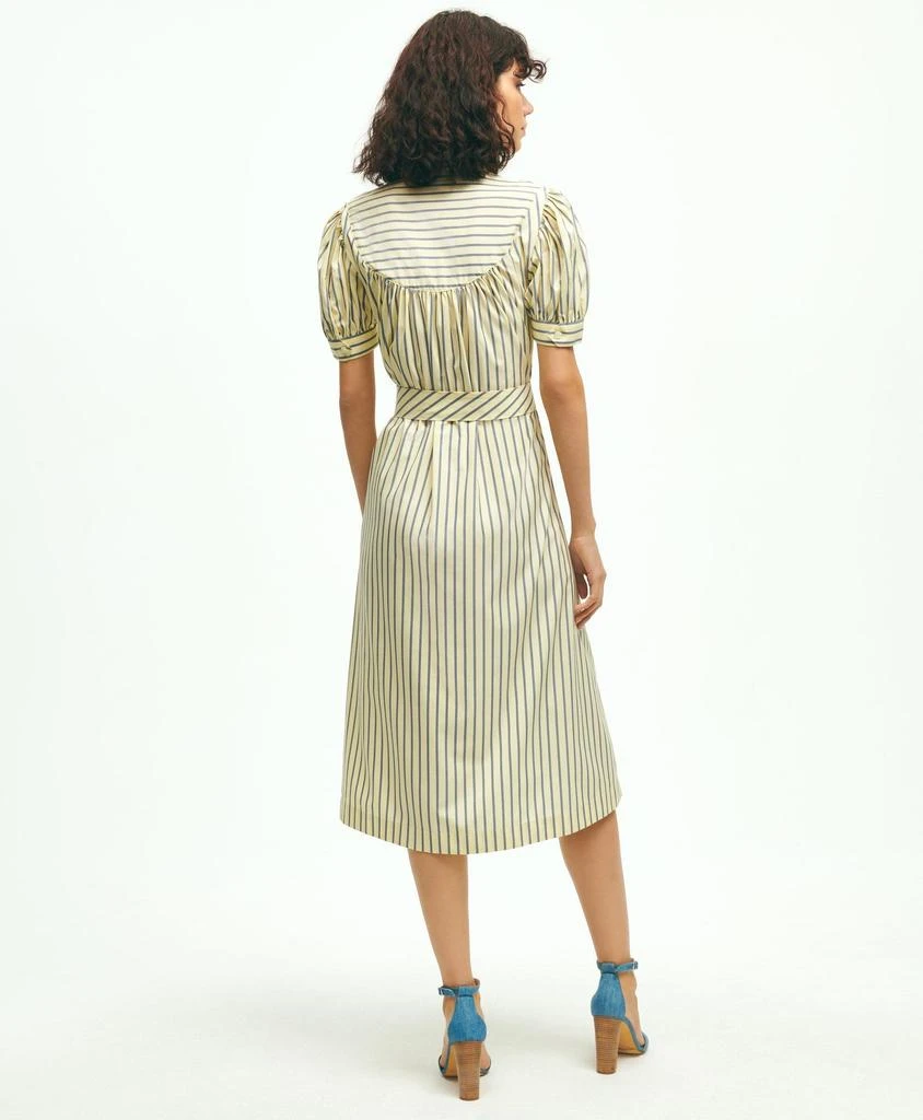 商品Brooks Brothers|Supima® Cotton Fit & Flare Stripe Shirt Dress,价格¥757,第3张图片详细描述