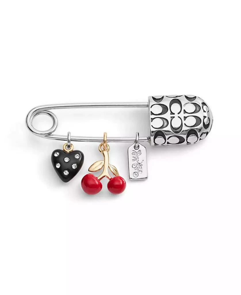 商品Coach|Faux Stone Vintage Charms Signature Safety Pin Brooch,价格¥421,第1张图片