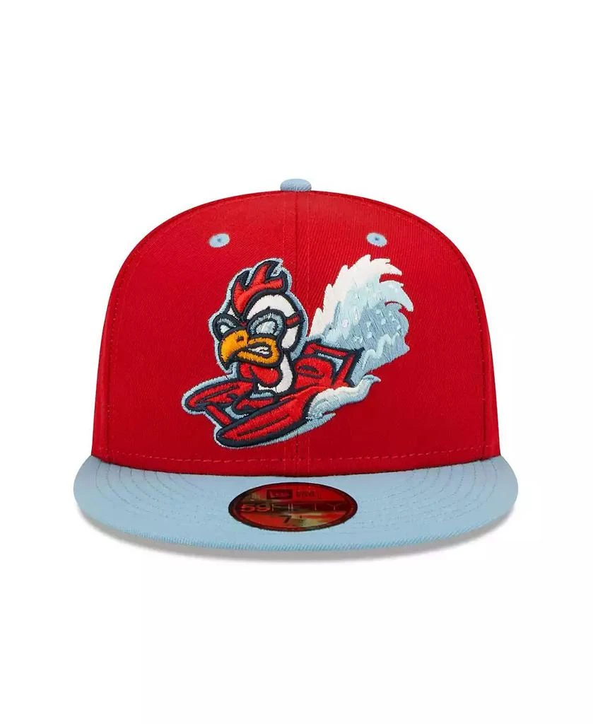 商品New Era|Men's Red Tri-City Dust Devils Light Blue Theme Night 59FIFTY Fitted Hat,价格¥246,第2张图片详细描述