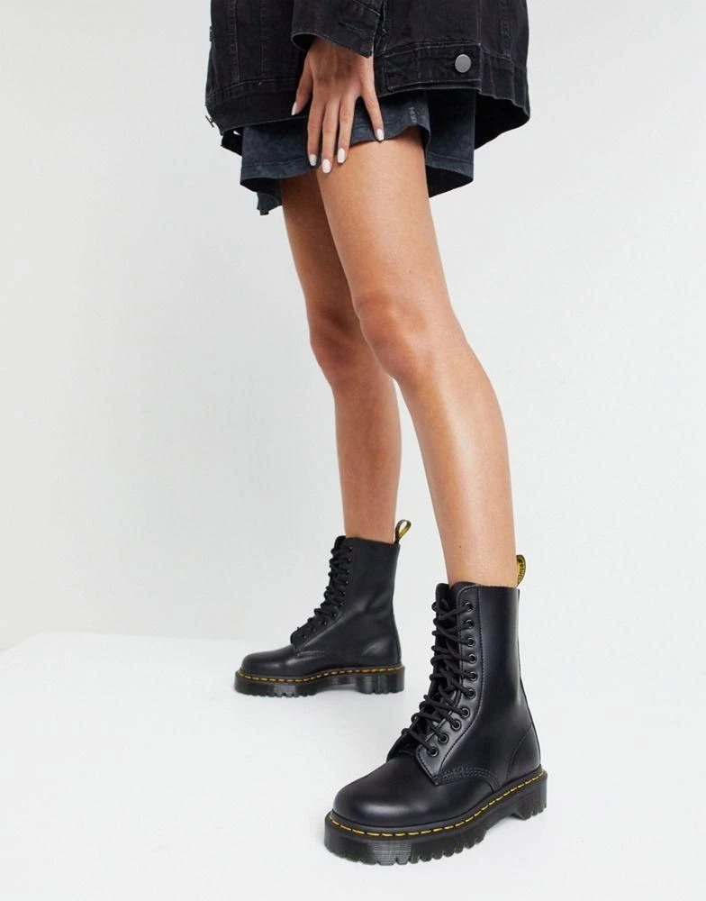 商品Dr. Martens|Dr Martens 1490 10 eye Bex boots in black,价格¥1758,第1张图片