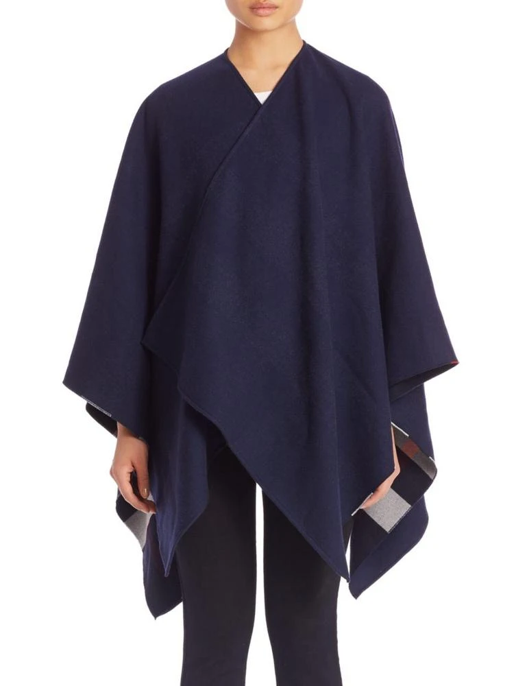 商品Burberry|Burberry Reversible Check Wool Poncho,价格¥7050,第1张图片