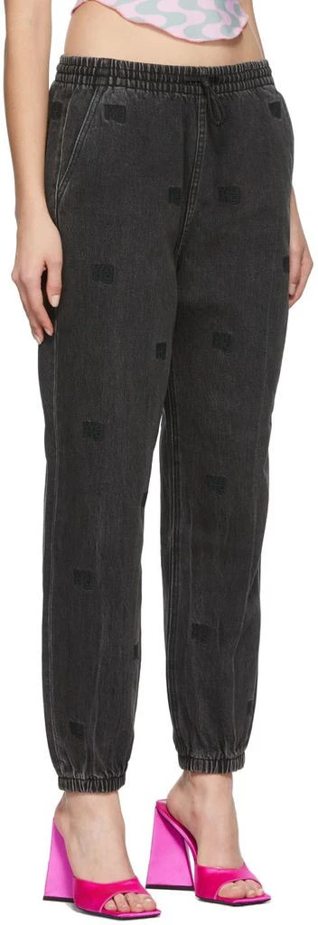 商品Alexander Wang|黑色徽标刺绣牛仔裤,价格¥4080,第2张图片详细描述