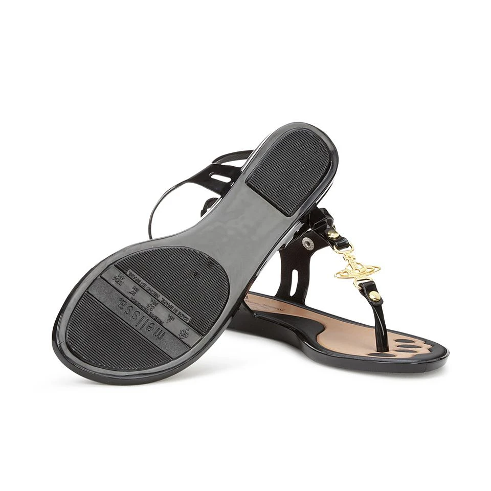 VIVIENNE WESTWOOD FOR MELISSA WOMEN'S SOLAR 21 TOE POST SANDALS - BLACK ORB 商品