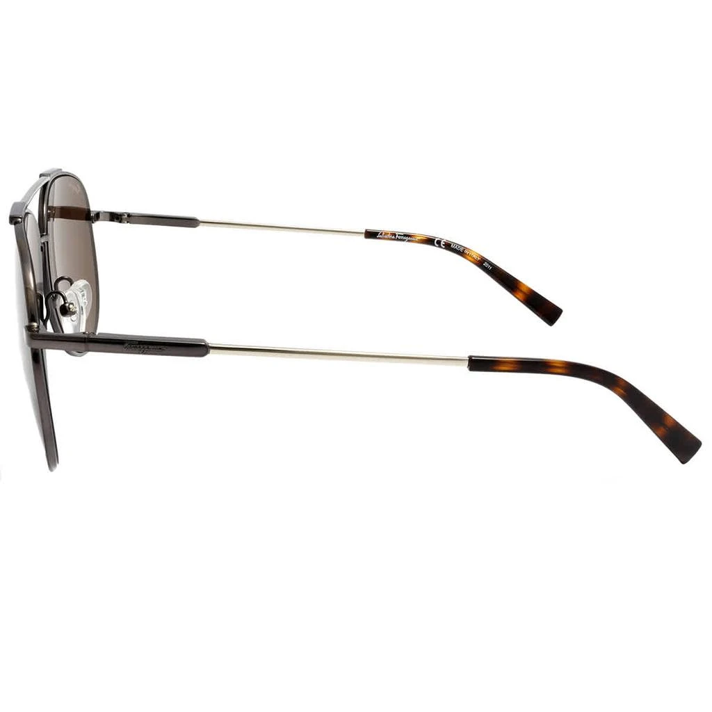 商品Salvatore Ferragamo|Salvatore Ferragamo Brown Pilot Unisex Sunglasses SF265S 068 62,价格¥449,第3张图片详细描述