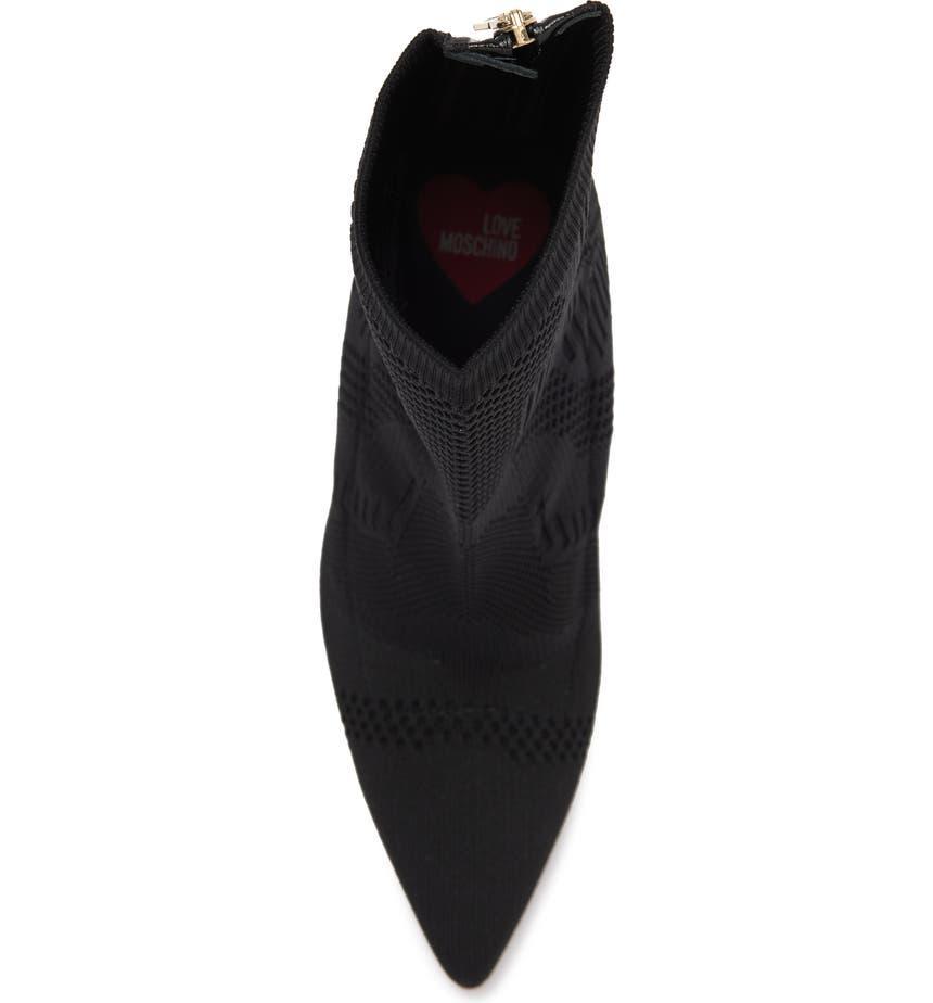商品Moschino|Pointed Toe Stiletto Bootie,价格¥1766,第6张图片详细描述