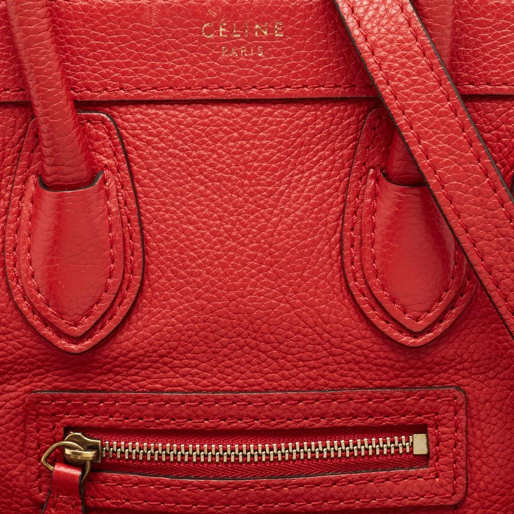 商品[二手商品] Celine|Celine Red Leather Nano Luggage Tote,价格¥10376,第5张图片详细描述