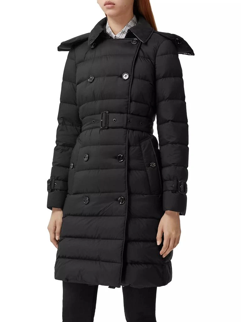 商品Burberry|Ashwick Long Logo Puffer Coat,价格¥12399,第4张图片详细描述