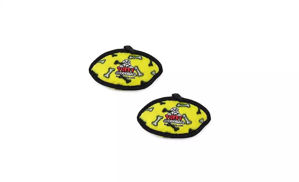 商品Tuffy|Jr Odd Ball Yellow Bone, 2-Pack Dog Toys,价格¥177,第1张图片