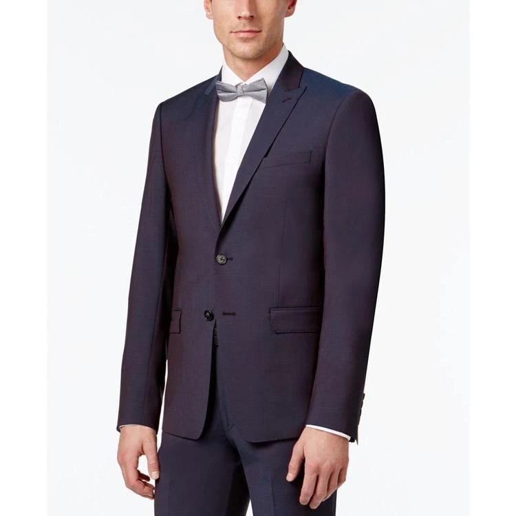 商品Calvin Klein|Men's Extra Slim-Fit Wine Peak Lapel Suit,价格¥662,第4张图片详细描述