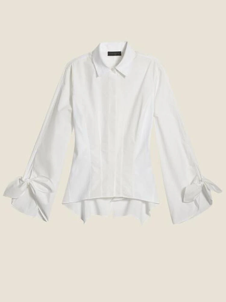 商品DKNY|Poplin Tie Cuff Shirt,价格¥369,第1张图片