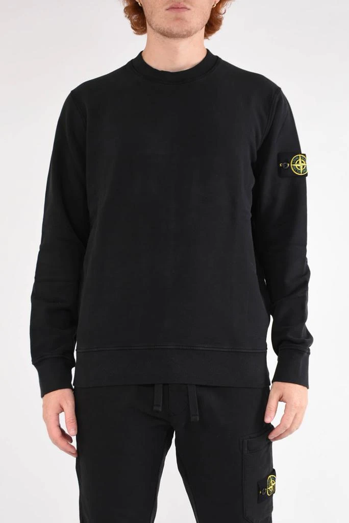 商品Stone Island|STONE ISLAND Felpa in cotone tinto capo,价格¥1983,第1张图片