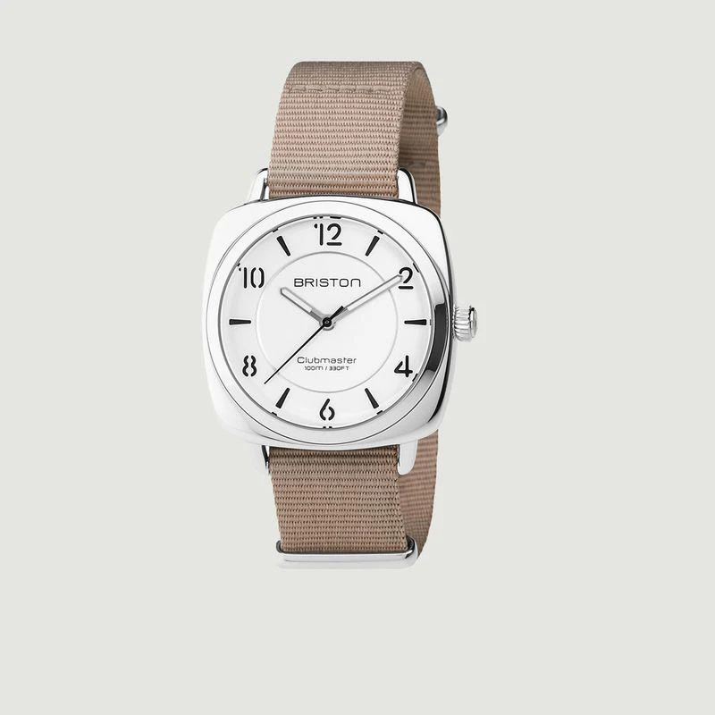 商品Briston|HMS Clubmaster Watch NATO TAUPE BRISTON,价格¥1387,第1张图片