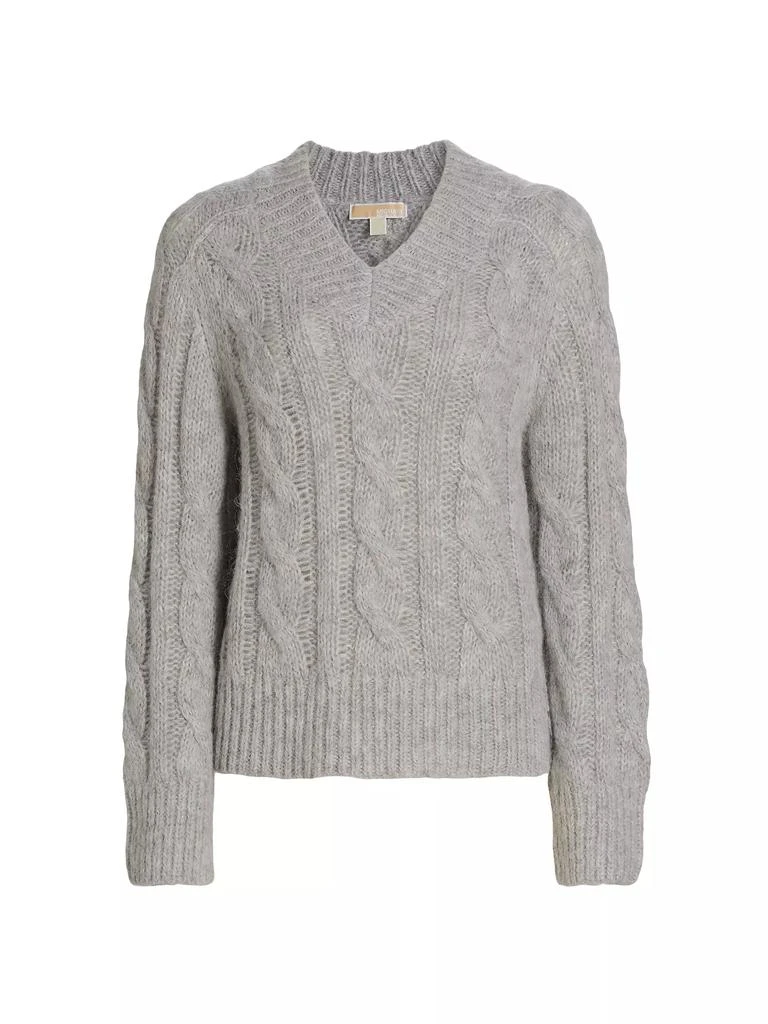 商品Michael Kors|Alpaca-Blend Cable-Knit V-Neck Sweater,价格¥1727,第1张图片