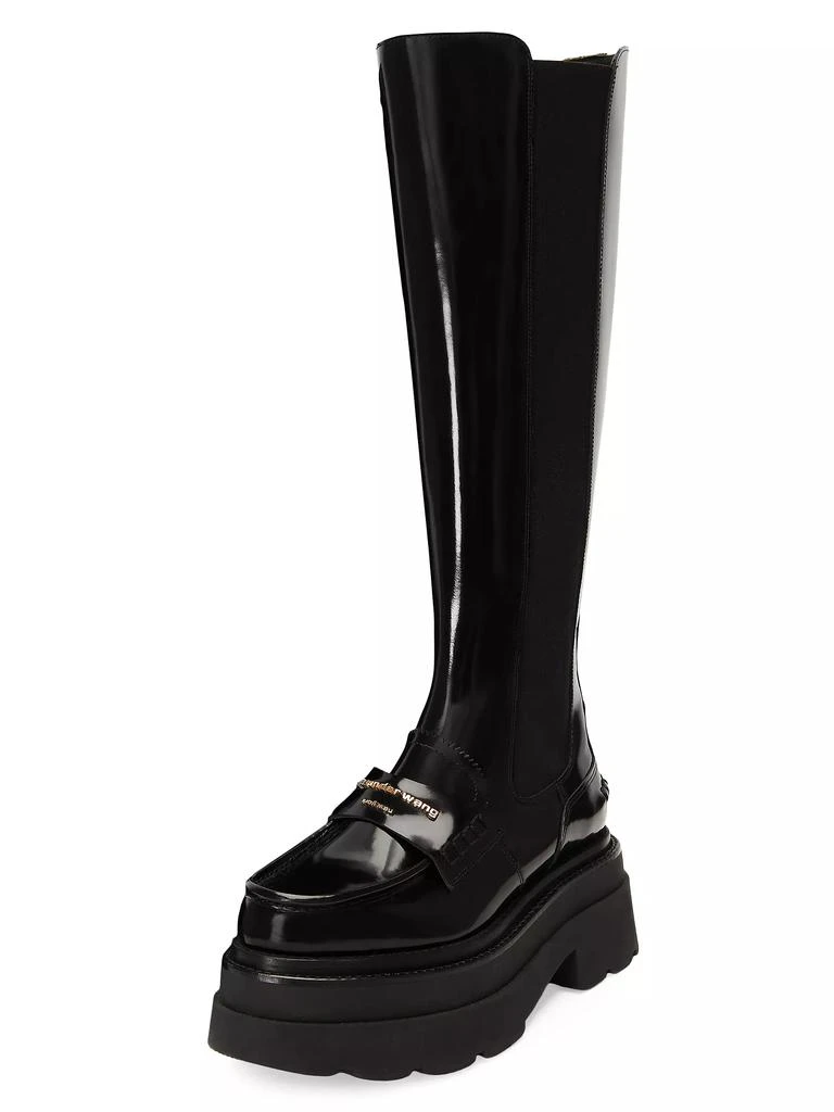 商品Alexander Wang|Carter Leather Platform Knee-High Boots,价格¥3772,第2张图片详细描述