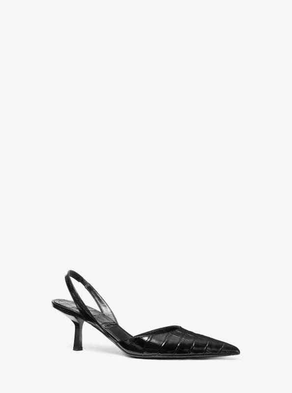 商品Michael Kors|Holly Crocodile Embossed Leather Pump,价格¥2665,第1张图片