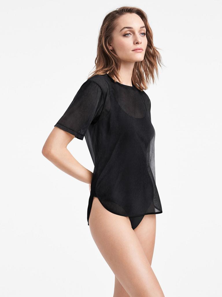 Wolford Ladies Black Loose Fit Tulle Shirt, Size Small商品第1张图片规格展示