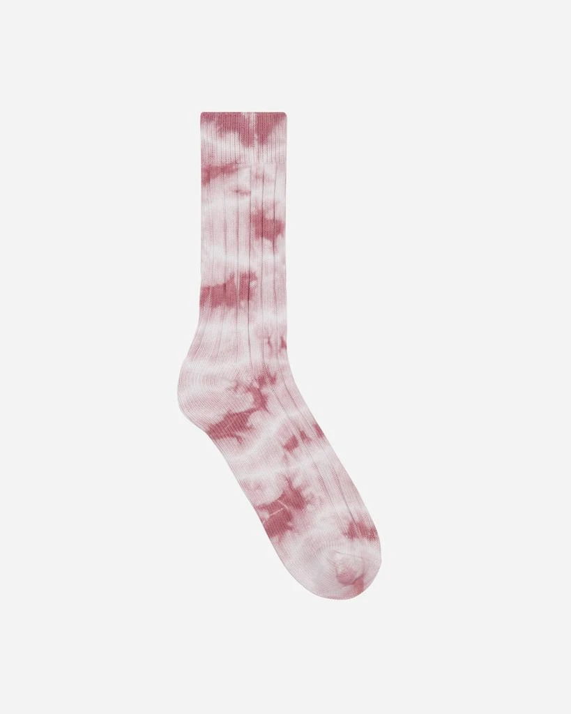 商品STUSSY|Dyed Ribbed Crew Socks Red,价格¥80,第1张图片
