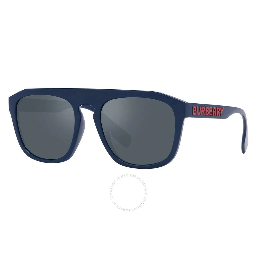 商品Burberry|Wren Dark Grey Blue Mirror Pilot Men's Sunglasses BE4396U 405825 57,价格¥819,第1张图片