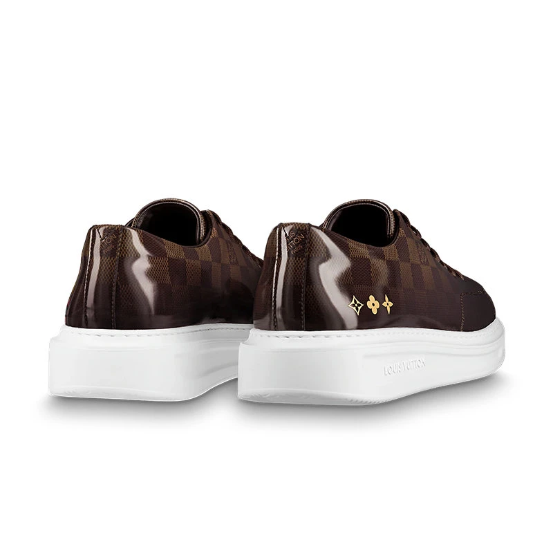 商品Louis Vuitton|预订款1个月LouisVuitton/路易威登22年早春新款BEVERLYHILLS系列男士檀木黑色/棕色小牛皮Damier格纹图案印花运动鞋帆布鞋1A5UF0,价格¥67014,第6张图片详细描述