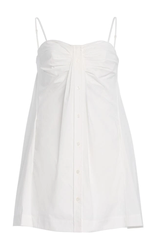 商品SIMKHAI|SIMKHAI - Kendall Twisted Cotton-Blend Mini Shirt Dress - White - US 6 - Moda Operandi,价格¥2833,第1张图片