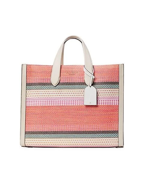 商品Kate Spade|Manahttan Stripe Woven Tote,价格¥1499,第1张图片