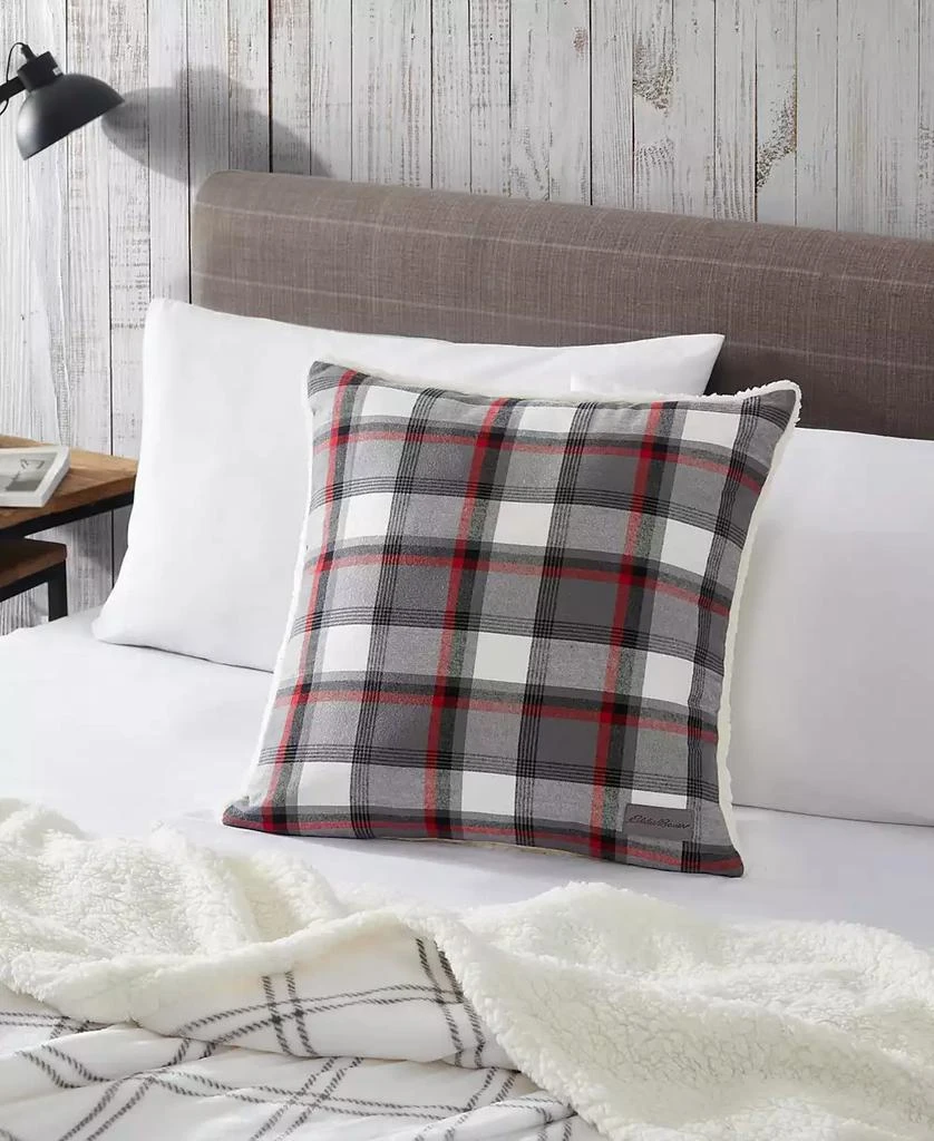 商品Eddie Bauer|Wallace Plaid Cotton Yarn Dye Square Decorative Pillow, 20" X 20",价格¥181,第2张图片详细描述