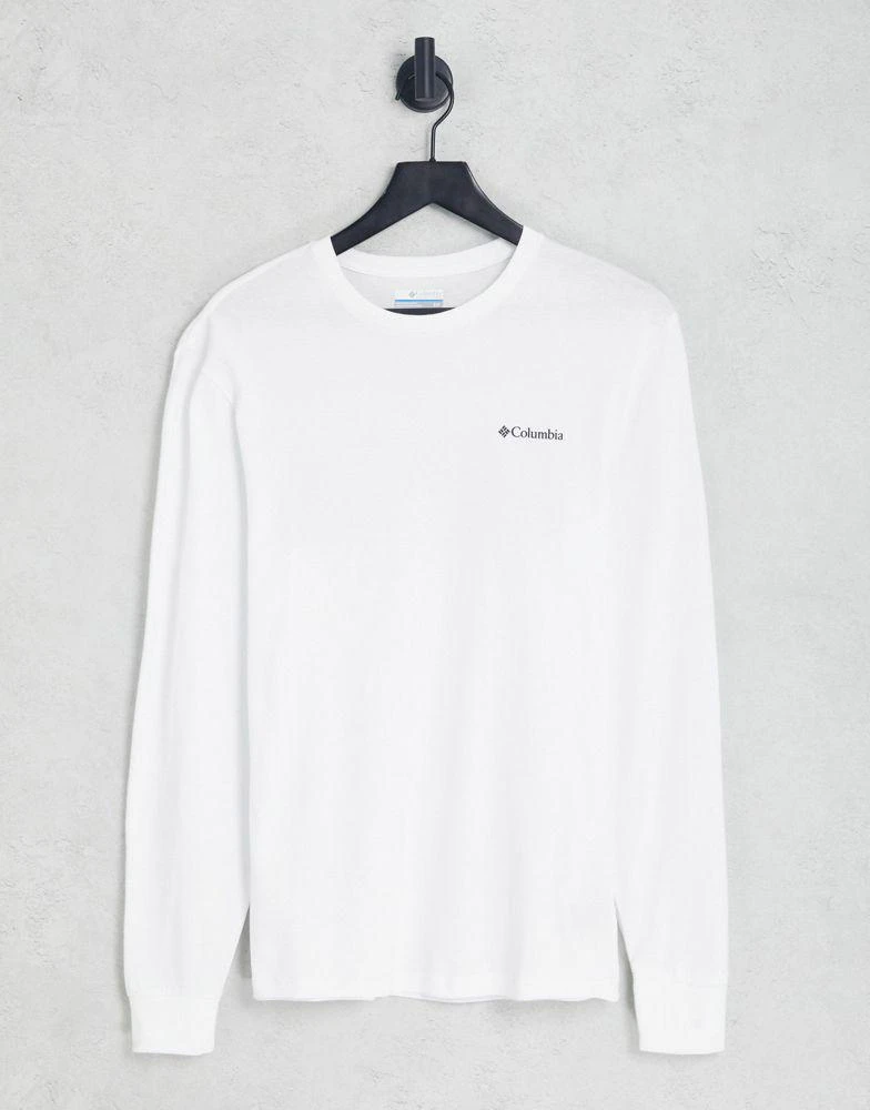 商品Columbia|Columbia Hopedale back print long sleeve t-shirt in white Exclusive at ASOS,价格¥218,第4张图片详细描述