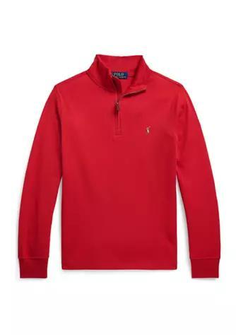 商品Ralph Lauren|Boys 8-20 Cotton Interlock 1/4 Zip Pullover Sweatshirt,价格¥309,第3张图片详细描述