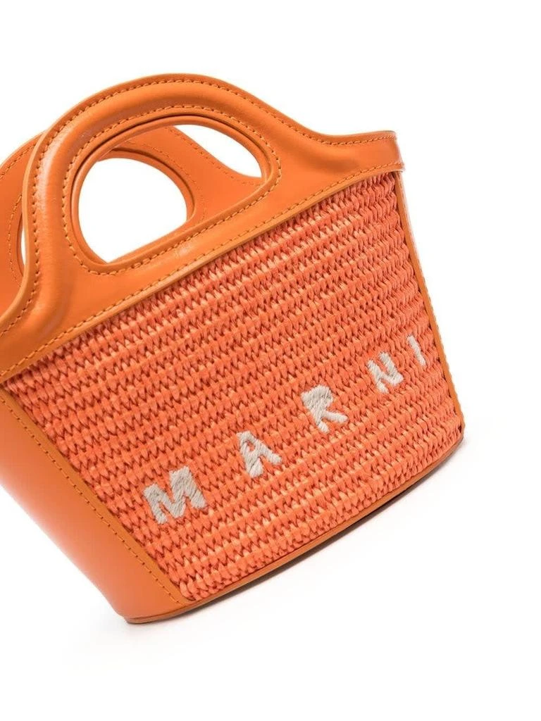 商品Marni|Marni Orange Tropicalia Micro Bag In Leather And Raffia,价格¥3918,第3张图片详细描述