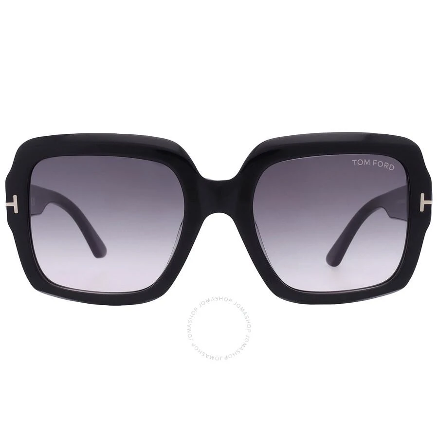 商品Tom Ford|Kaya Smoke Gradient Square Ladies Sunglasses FT1082 01B 54,价格¥1312,第1张图片