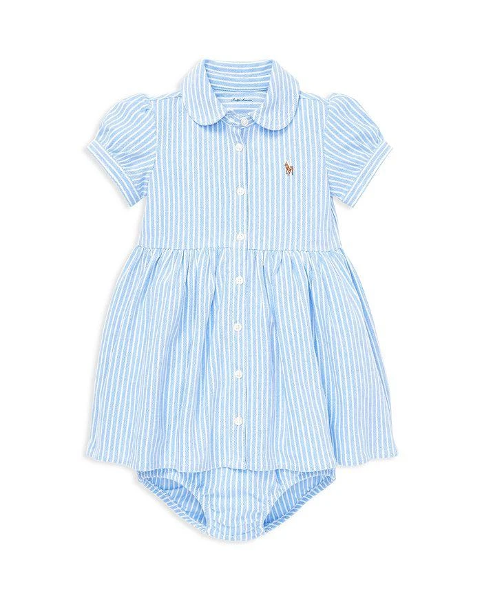 商品Ralph Lauren|Girls' Striped Oxford Dress & Bloomers Set - Baby,价格¥374,第1张图片