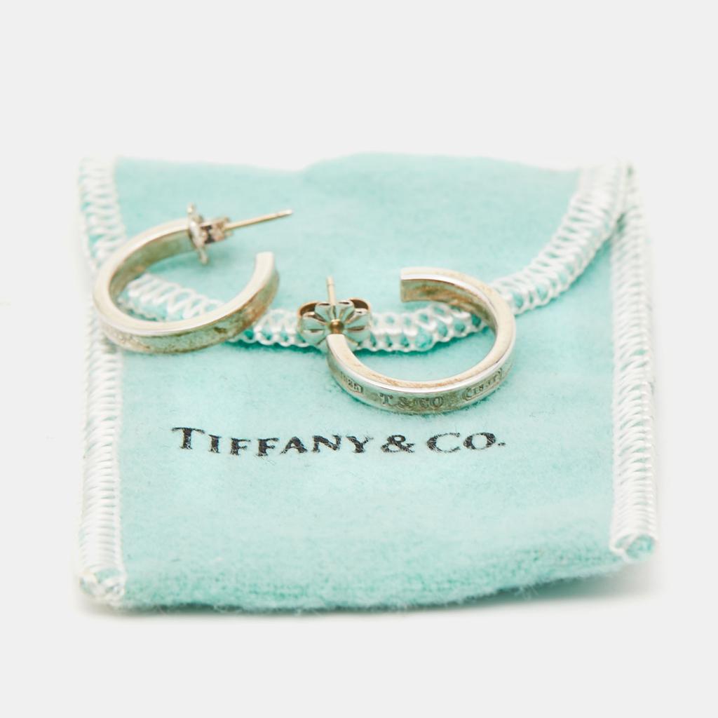 Tiffany & Co. 1837 Narrow Sterling Silver Hoop Earrings商品第6张图片规格展示