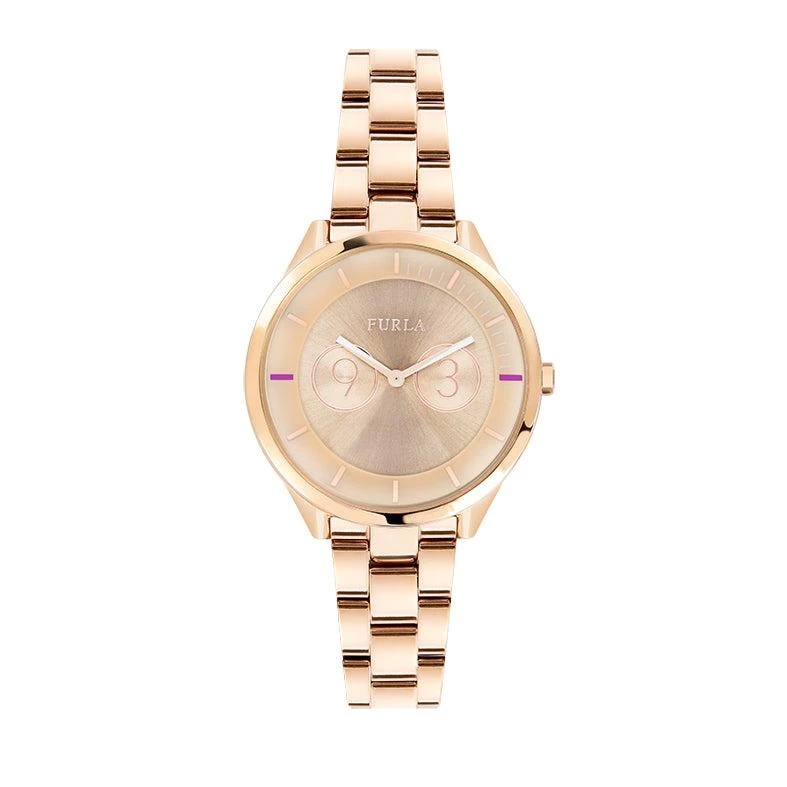 商品Furla|Women's Metropolis Gold Dial Stainless Steel Watch,价格¥1663,第1张图片