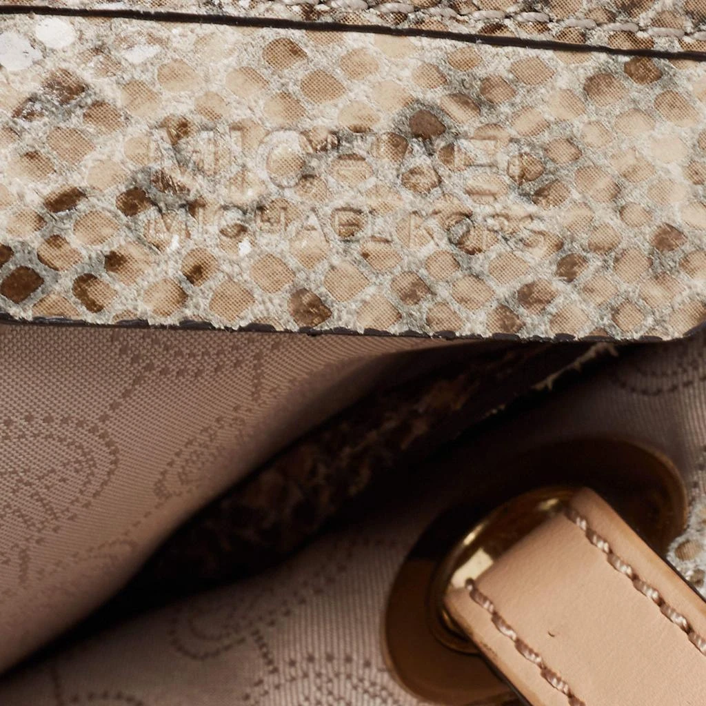 MICHAEL Michael Kors Beige Python Embossed Leather Shopper Tote 商品