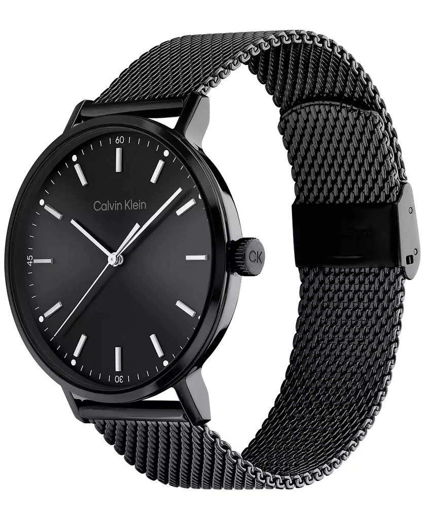 商品Calvin Klein|Black Stainless Steel Mesh Bracelet Watch 42mm,价格¥1121,第2张图片详细描述