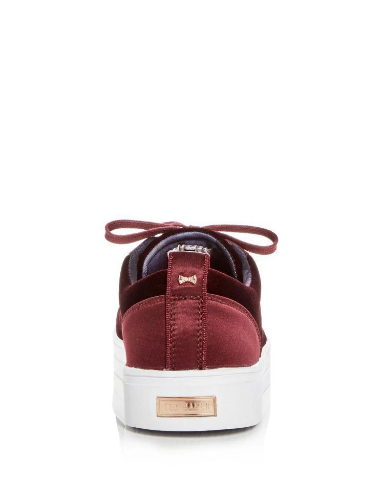 商品Ted Baker London|Women's Kuleib Velvet & Satin Lace Up Sneakers,价格¥440,第4张图片详细描述