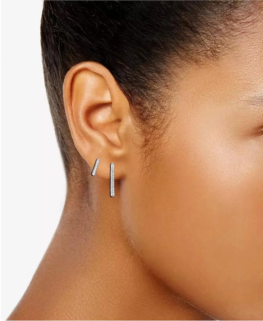 商品Essentials|Silver Plated, Gold Plated or Rose Gold Plated 2pc Hoop and Post Hoop Earrings Set,价格¥128,第2张图片详细描述