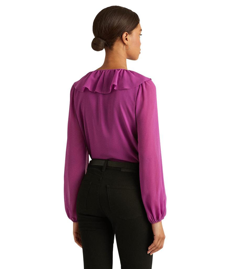 商品Ralph Lauren|Crinkle Georgette Blouse,价格¥415,第4张图片详细描述