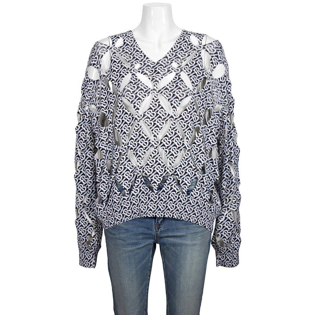 商品Burberry|Burberry Mens Monogrammed Cutout Sweater, Size Small,价格¥6856,第1张图片