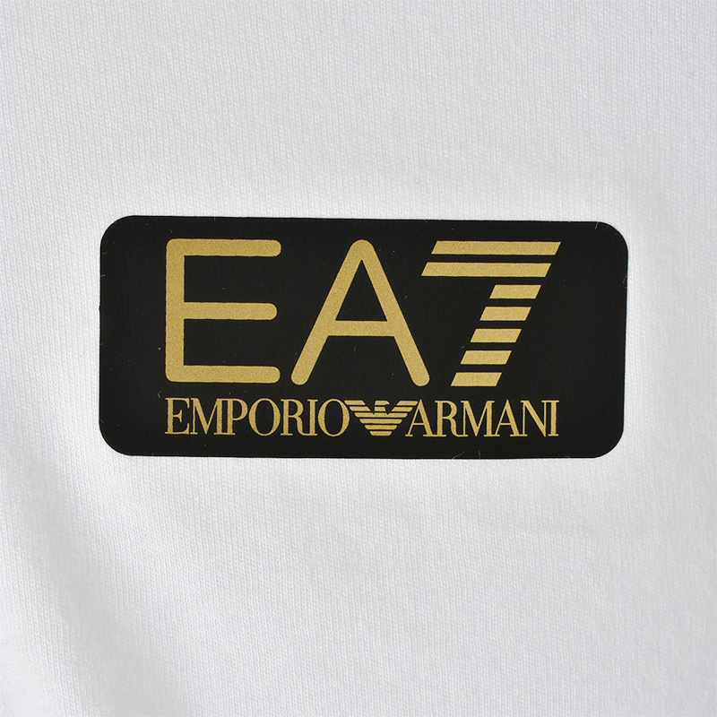 商品Emporio Armani|Emporio Armani 安普里奥 阿玛尼 男士白色棉质经典LOGO款圆领长袖T恤 6GPT06-JM9Z-1100,价格¥535,第1张图片
