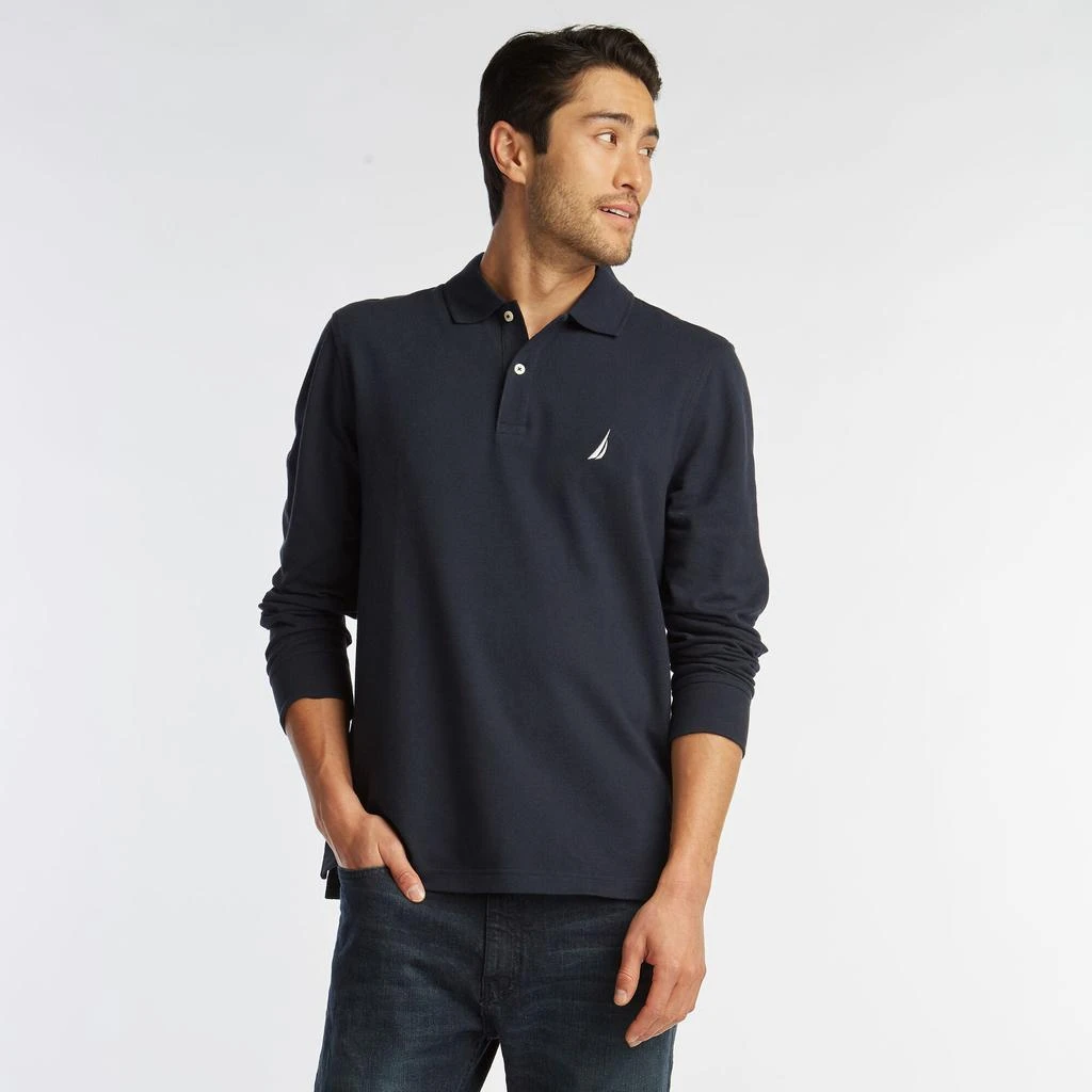 商品Nautica|Nautica Mens Classic Fit Long Sleeve Polo,价格¥137,第5张图片详细描述