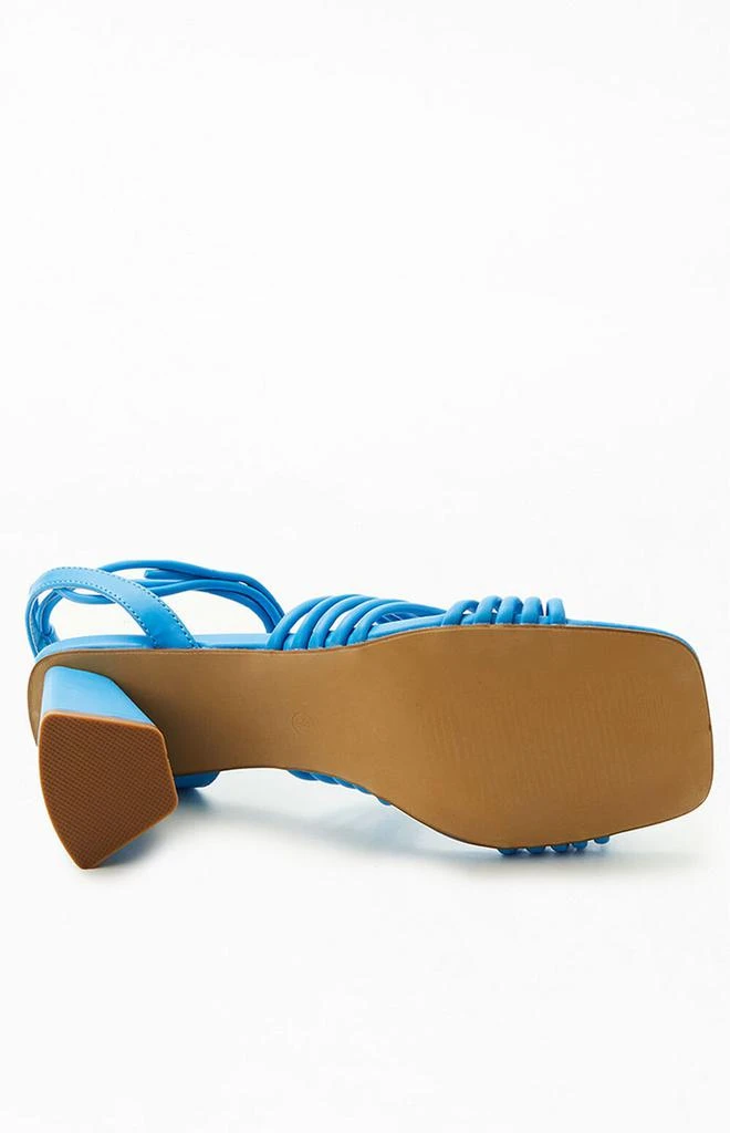 商品Daisy Street|Women's Blue Strappy Heeled Sandals,价格¥422,第4张图片详细描述