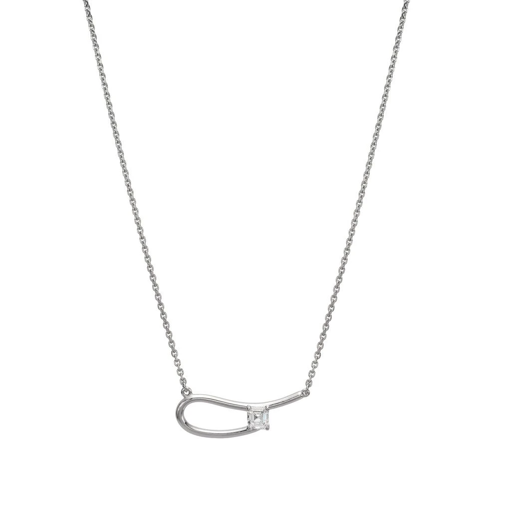 商品AME|Âme Q 18K White Gold, Lab-Grown Diamond 0.28ct. tw. Single Stone Necklace,价格¥10670,第1张图片