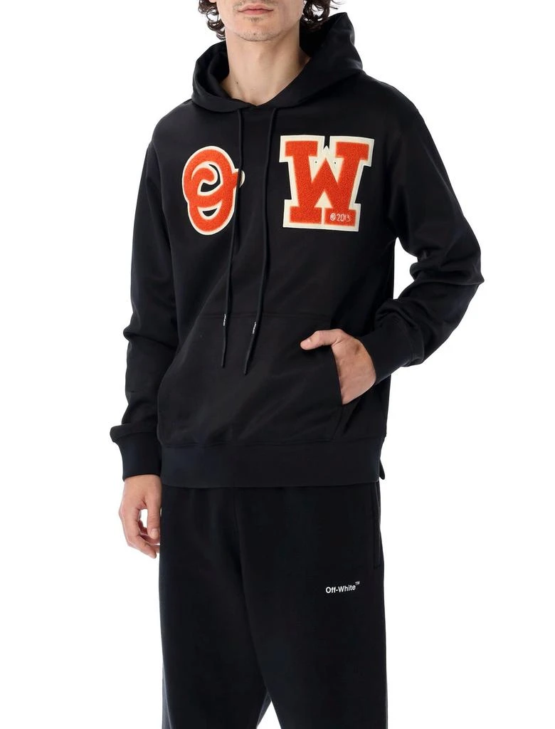 商品Off-White|Off-White Logo Patch Slim-Fit Hoodie,价格¥4521,第3张图片详细描述