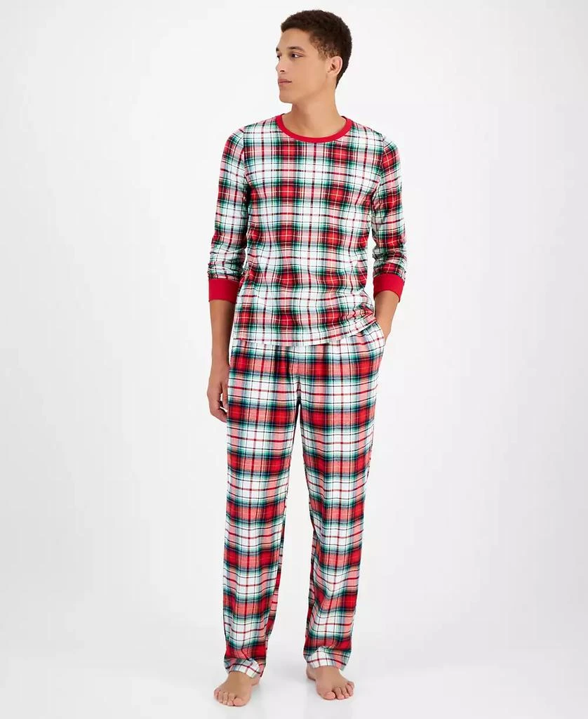 商品Holiday Lane|Men's Winterton Plaid Cotton Matching Family Pajamas Set, Created for Macy's,价格¥150,第1张图片