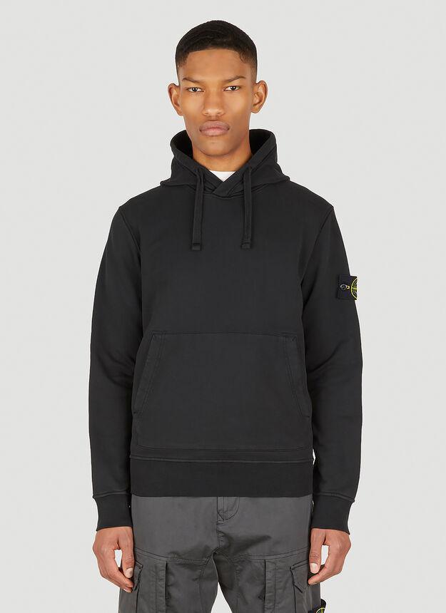 商品Stone Island|Compass Patch Hooded Sweatshirt in Black,价格¥2296,第1张图片