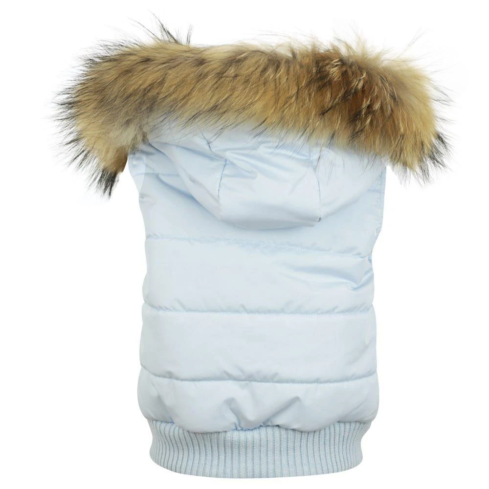 商品Bimbalo|Blue Fur Trim Hooded Gilet,价格¥501,第4张图片详细描述