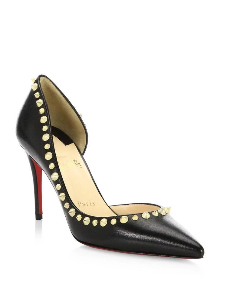 商品Christian Louboutin|Irishell 85 尖头铆钉红底鞋,价格¥6311,第1张图片