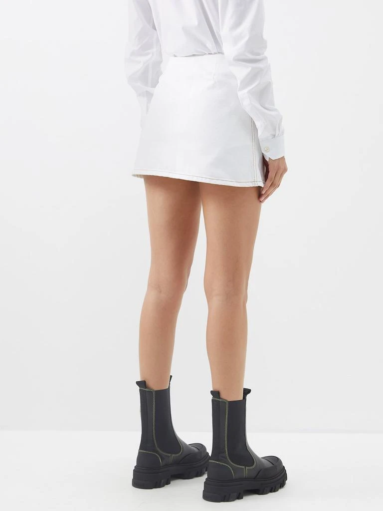 商品Ganni|Wrap-front denim mini skirt,价格¥596,第5张图片详细描述
